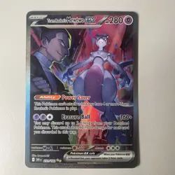 Pokemon TCG Destined Rivals Team Rocket's Mewtwo EX SIR 231/182 MINT CONDITION - Image 2