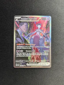 Team Rocket's Mewtwo ex 231/182 Destined Rivals Pokemon TCG english - Image 1