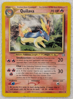 2000 Quilava #47 Neo Genesis Regular Pokemon Card Uncommon - Image 1
