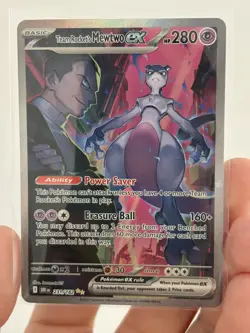 Pokemon TCG Destined Rivals Team Rocket's Mewtwo EX SIR 231/182 NM/M Pack Fresh - Image 3