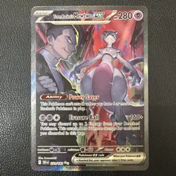 Pokemon TCG Team Rocket's Mewtwo EX 231/182 English Mint Condition - Image 1