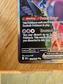 Pokemon TCG Team Rocket's Mewtwo EX 231/182 English Mint Condition - Image 5