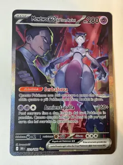 Pokemon TCG Team Rocket's Mewtwo ex 231/182 Destined Rivals SIR Holo (Italian) - Image 1