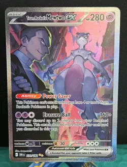 Pokemon TCG Destined Rivals Team Rocket's Mewtwo EX 231/182 Near Mint - Image 1