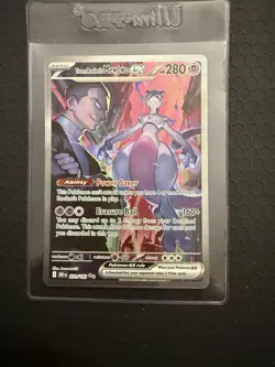 2025 Pokemon TCG: Destined Rivals - Team Rocket's Mewtwo ex SIR #231/182 NM - Image 2
