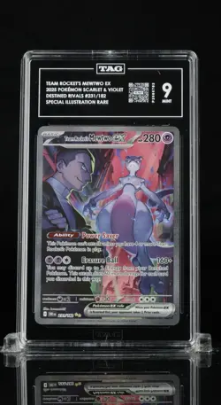 Pokemon TCG Team Rocket's Mewtwo EX #231/182 Destined Rivals TAG 9 Holo Strong - Image 1
