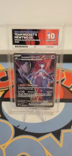 Pokemon TCG Team Rocket's Mewtwo EX Destined Rivals 231/182 Illustration Ace 10 - Image 1