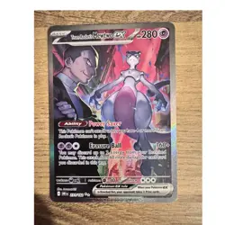 Pokemon TCG Team Rocket's Mewtwo ex 231/182 Full Art Holo 280 HP - Image 1