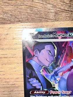 Pokemon TCG Team Rocket's Mewtwo ex 231/182 Full Art Holo 280 HP - Image 3