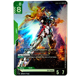 Wing Gundam Zero GD01-024 Newtype Rising Gundam Card Game TCG - NM LR Foil - Image 1