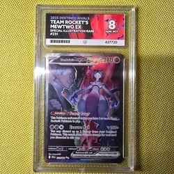 Pokemon TCG Team Rocket's Mewtwo EX 231/182 Destined Rivals SIR Ace 8 - Image 1