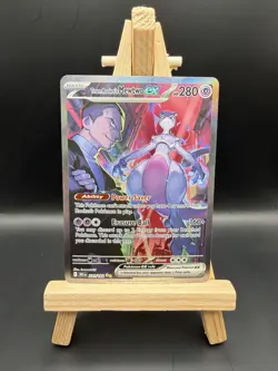 Pokemon TCG Destined Rivals Team Rocket's Mewtwo EX Full Art Card 231/182 NM - Image 1