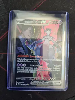Pokemon TCG Destined Rivals Team Rocket's Mewtwo EX Sir 231/182 - Image 1