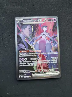 Pokemon TCG Destined Rivals Team Rocket's Mewtwo EX Sir 231/182 - Image 2