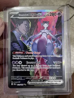 Pokemon TCG Destined Rivals Team Rocket's Mewtwo EX Full Art Card 231/182 NM - Image 3