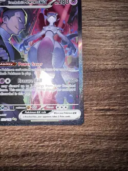 Pokemon TCG Destined Rivals Team Rocket's Mewtwo EX Full Art Card 231/182 NM - Image 5