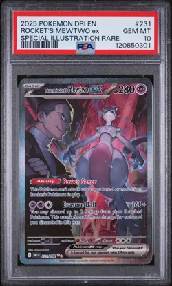 Pokemon TCG - Team Rocket's Mewtwo EX Destined Rivals 231/182 - PSA10 - Image 1