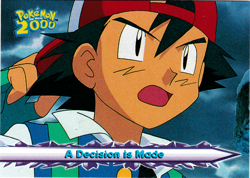 Pokemon Card A Decision Is Made Ash #47 Pokemon The Movie 2000 Topps NM - Image 1