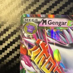 Pokemon M Gengar EX XY166 Shiny Mega Evolution Black Star Promo Holo Raw LP- - Image 2