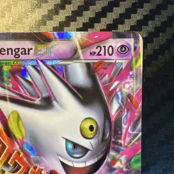 Pokemon M Gengar EX XY166 Shiny Mega Evolution Black Star Promo Holo Raw LP- - Image 3