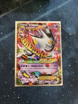 M Gengar EX XY166 Black Star Promo Full Art Holo Pokemon Card 2016 - Image 1