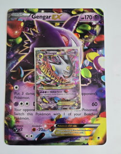 Pokemon TCG M Gengar EX XY166 & Gengar EX 34/119 Jumbo Oversized Holo Promo - Image 1