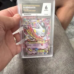 Pokemon TCG 2016 M Gengar EX XY166 Black Star Promo Holo Mega EX Ace 6 - Image 1