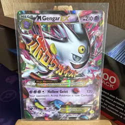 Pokemon M Gengar EX Holo Black Star Promo Card XY166 Excellent - Image 1