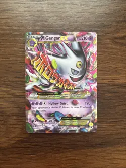 Pokemon TCG M Gengar EX Black Star Promo Card XY166 Shiny Holo - Image 1