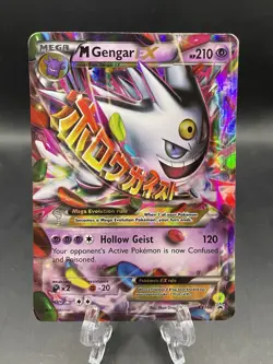 M Gengar EX XY166 Black Star Promo Holo Pokemon TCG MP - Image 1