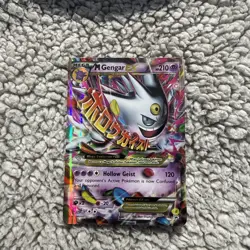 Pokemon Mega M Gengar EX XY166 Full Art Black Star Promo Holographic Card - Image 1