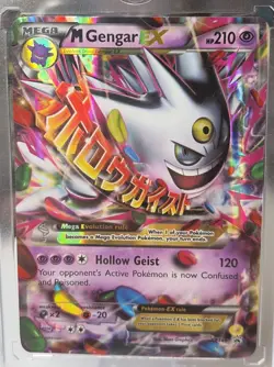 POKEMON M GENGAR EX XY166 XY HOLO PROMO MEGA STAGE HP 210 HOLLOW GEIST 120 - Image 1