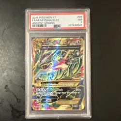 Pokemon 2015 XY Ancient Origins M Rayquaza EX 98/98 Mega Full Art Holo PSA 7 - Image 1