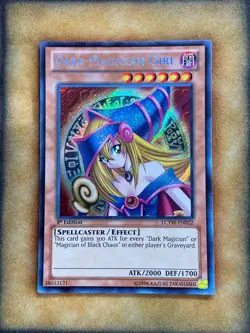 Yugioh Dark Magician Girl LCYW-EN022 Secret Rare 1st Ed LP - Image 1