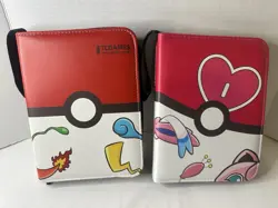 Lot of (2) Empty Pokemon TCG Binder Card Collection Holds 440 Cards Gently Used - Image 1