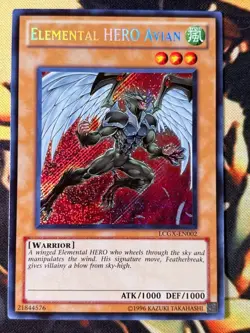 Yugioh: Elemental HERO Avian - LCGX-EN002 - Secret Rare - Unlimited - NM - Image 1