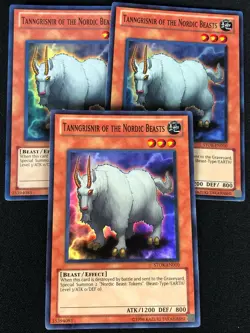 YUGIOH TANNGRISNIR OF THE NORDIC BEASTS STOR-EN010 SUPER X3 (NM) - Image 1
