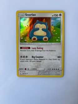 Pokemon TCG Snorlax 158/214 Unbroken Bonds Holo Rare Card - Image 2