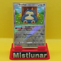 Snorlax 158/214 Holo Rare Unbroken Bonds Pokemon Reverse Holo Near Mint - Image 1