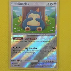 Snorlax 158/214 Holo Rare Unbroken Bonds Pokemon Reverse Holo Near Mint - Image 4