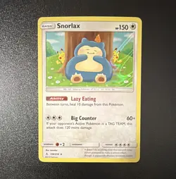 Pokemon TCG Snorlax 158/214 SM Unbroken Bonds Holo Rare Holo Eng HP150 - Image 1