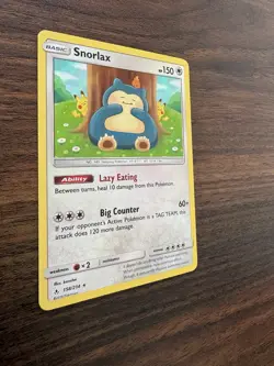 Snorlax 158/214 Pokemon Sun & Moon Unbroken Bonds Holo LP - Image 3
