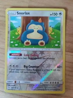 Pokemon TCG Snorlax Unbroken Bonds Card 158/214 Reverse Holo - Image 1