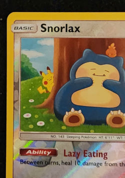 2019 Pokemon Unbroken Bonds Reverse Holo Rare Snorlax 158/214 EX-NM - Image 2