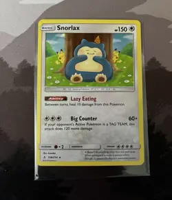 Pokemon TCG Snorlax Unbroken Bonds 158/214 Holo Rare English 2019 - Image 1