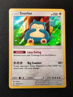 Pokemon - Snorlax - 158/214 - Sun & Moon Unbroken Bonds - Holo Rare NM - Image 1
