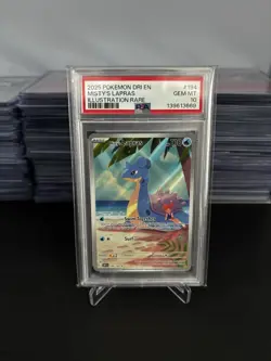 2025 POKEMON DRI EN-DESTINED RIVALS ILLUSTRATION RARE #194 MISTY'S LAPRAS PSA 10 - Image 1