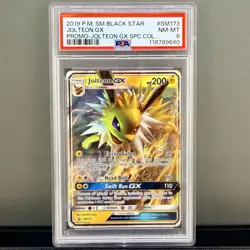 2019 Pokemon SM Black Star Promo Jolteon GX SM173 PSA 8 NM-MT - Image 1
