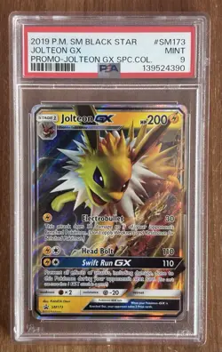 Jolteon GX SM173 - Pokemon TCG - Sun & Moon - Black Star Promo - PSA 9 - Image 1