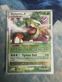 Pokemon TCG Torterra LV.X DP09 Diamond and Pearl Black Star Promo HP - Image 1